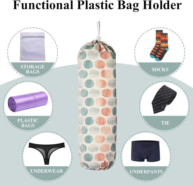 Plastic Bag Holder - Wall Mount Organizer & Dispenser, Heavy Duty Grocery Bag Storage for Home, Kitchen & Camper - Image 4