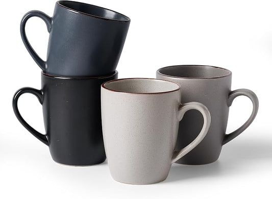 famiware Venus Coffee Mugs for 4, 13 oz Mug Set, Dringking Cup with Handle for Coffee, Tea, Cocoa, Milk, Multi-color by Famiware