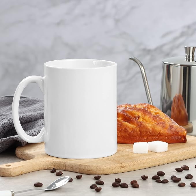 Large Coffee Mugs, 22 OZ(650ml) Extra Coffee Mug Set of 2, Smooth Ceramic Boss Cups, Big Capacity and Large Handle, for Dad Men, White - Image 6