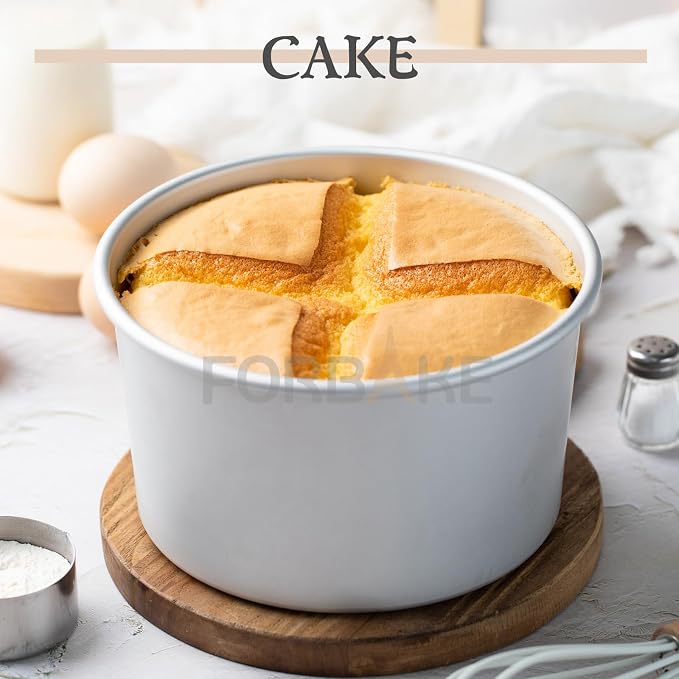 7-Inch Chiffon Cake Pan, Anodized Aluminum with 2 Removable Bottoms | Flat and Tube Bottom Inserts for Chiffon, Angel Food and Sponge Cakes - Image 7