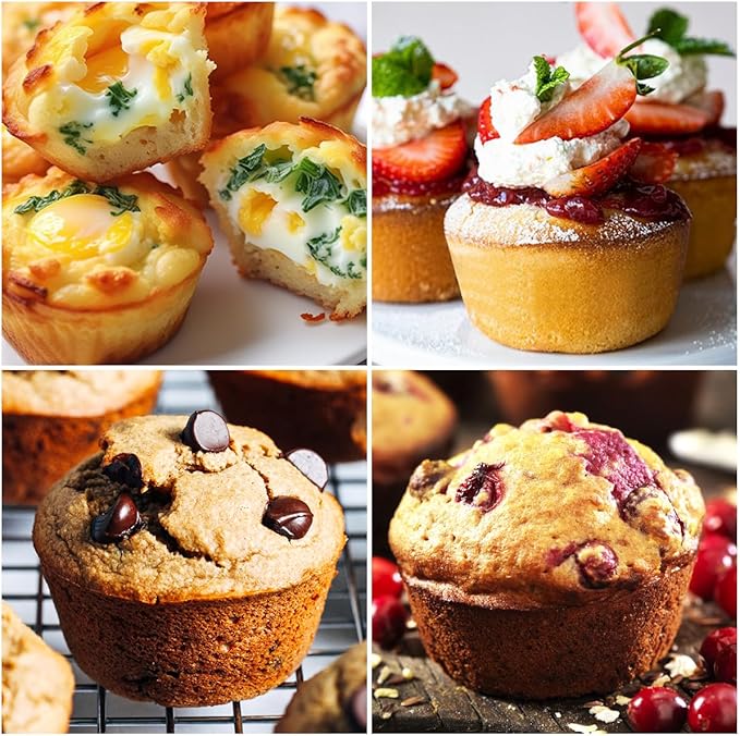 CAKETIME Silicone Jumbo Muffin Pan 3 Pack 6 Cup 3.5 Inch Large Muffin Tin Non Stick BPA Free for Baking Giant Muffins Cupcakes Frittatas - Image 4