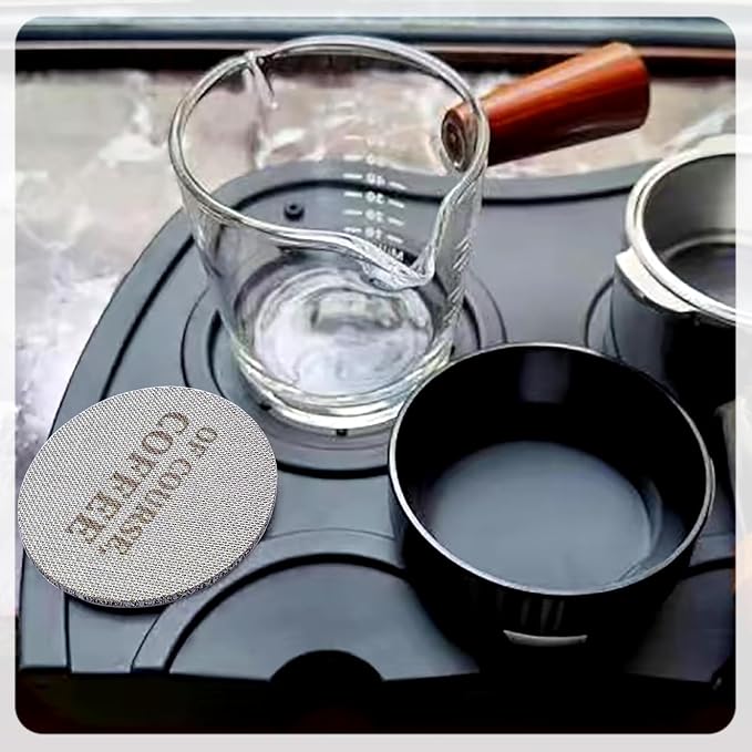 53.5mm Espresso Puck Screen, 1.7mm Thickness, 150μm, Lower Shower, Coffee Filter Mesh For Espresso Portafilter Filter Basket, 316 Stainless Steel