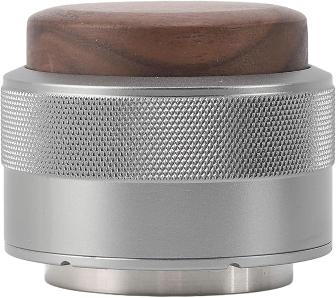 Coffee Distributor and Tamper, Dual Head Coffee Leveler Fits for Portafilter, Espresso Hand Tamper, Professional Adjustable Depth Espresso Hand Tamper(58mmsilver)