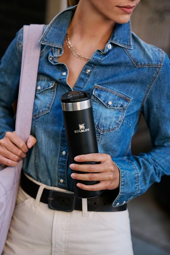 STANLEY Transit FlipTop Mug | Leakproof Coffee Travel Cup | Vacuum Insulated Stainless Steel | Stays Hot or Cold for Hours | BPA-Free | 16 oz | Black 2.0 - Image 4