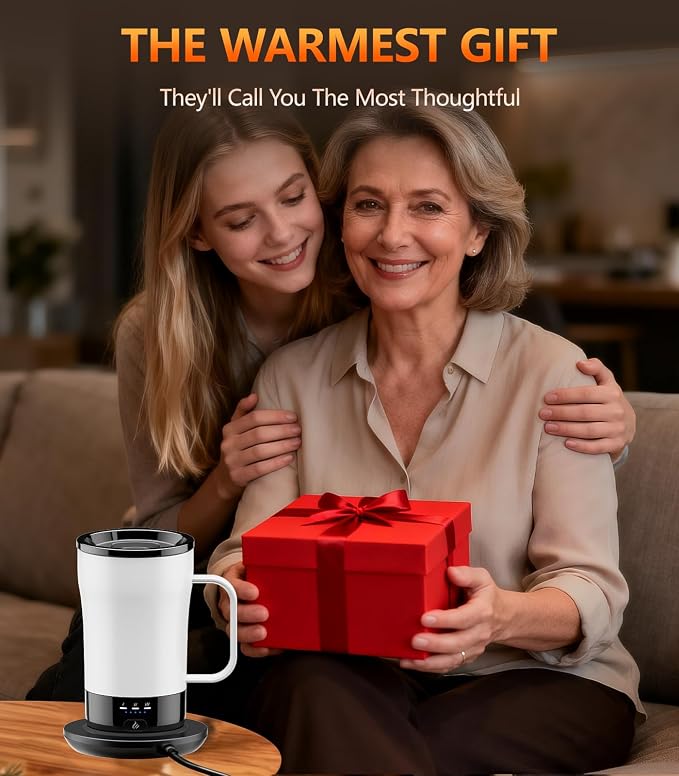 Self-Heating Coffee Mug, 14oz Heated Coffee Mug - Rechargeable Temperature Control Coffee Mug Keep Coffee Hot, Smart Mug Great Gift for Coffee Lovers & Slow Sippers - Image 7