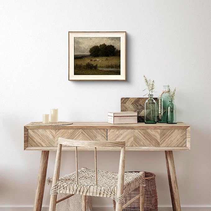 XOCUUI Unframed Canvas Wall Art Vintage Decor, Home Decor Vintage Landscape Oil Painting Canvas Wall Art Decorations for Living Room Kitchen Office Farmhouse Bathroom Decor, 8"x10" - Image 8