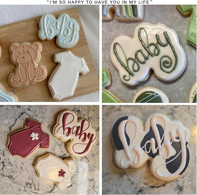Baby Word Cookie Cutter-3.5 inch-Biscui Cookie Cutters Fondant Molds for Baby Shower