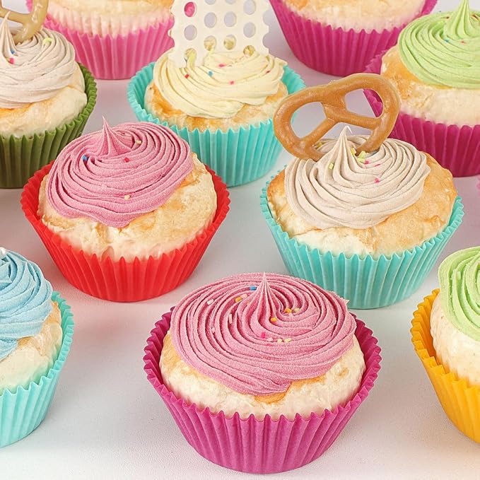 Caperci Colorful Mini Cupcake Liners 350 Counts - Grease-Proof Small Muffin Baking Cups, Odorless, Upgraded & Food Grade Paper Cupcake Wrappers - Image 5
