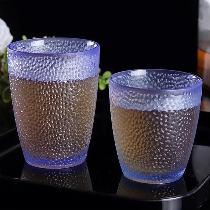 drinking glassware Stackable Heat-resistant Water Cup for Juice Beer(Brown,Small) - Image 4
