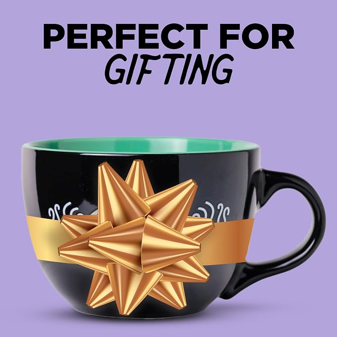 Silver Buffalo FRIENDS Central Perk Black Ceramic Mug Oversized for Coffee, Soup, 24 Ounces | Oversized for Coffee, Cup, Black, 0.71 Liters - Image 7
