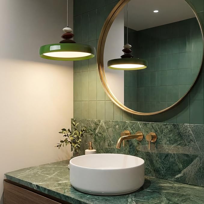 Modern Pendant Lights,Green 12" LED Pendant Lighting Fixture with Remote Control Dimmable 3 Color Mode & Brightness, Adjustable Hanging Lamp for Kitchen Dining Room Bedroom Kitchen Island - Image 8