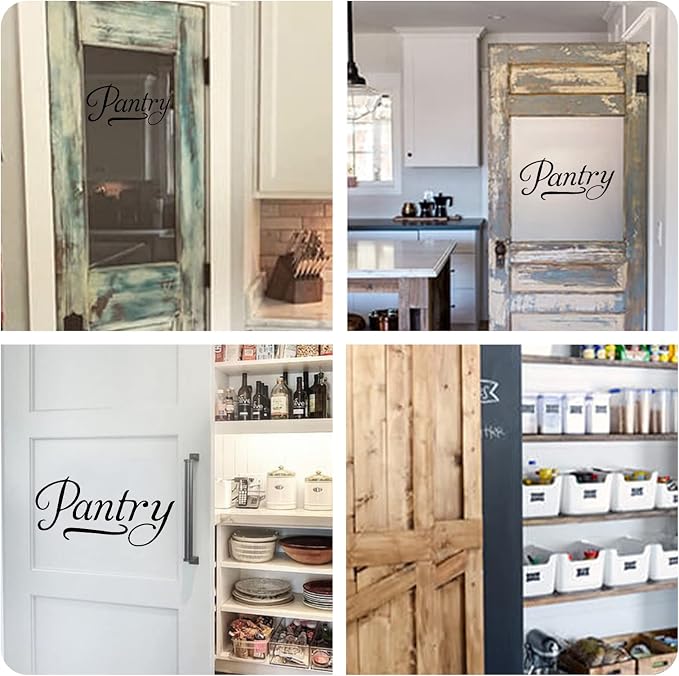 SUPERDANT Pantry Door Sign Sticker Pantry Room Wall Decals Kitchen Vinyl Glass & Door Wall DIY Art Quote Decor for Home Kitchen Restaurant Coffee Shop Store 14.1x6.9in - Image 6