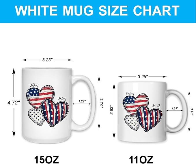 Hyturtle Personalized Gnome Mug Gifts For Women - 4th of July Mug | Gnome Lover Gift Ideas, Patriotic Gnomes, American Flag Red White Blue USA Custom Name 11oz White Ceramic Coffee Tea Cup - Image 5