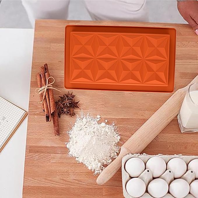 Candy Bar Mold | Large Silicone Chocolate Mold - Dessert Baking Mould - for Food Treats Soap Making Christmas Cookie Cake Dessert Baking Birthday