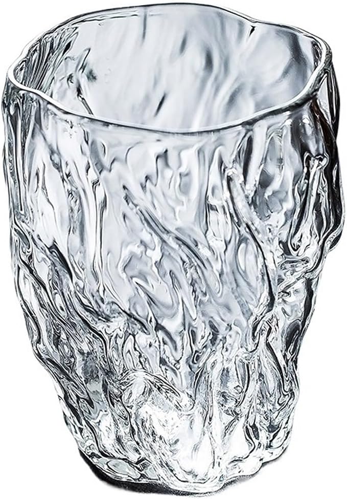 drinking glassware Bark Pattern Embossed Glass Cup 9oz Drinking by Unknown