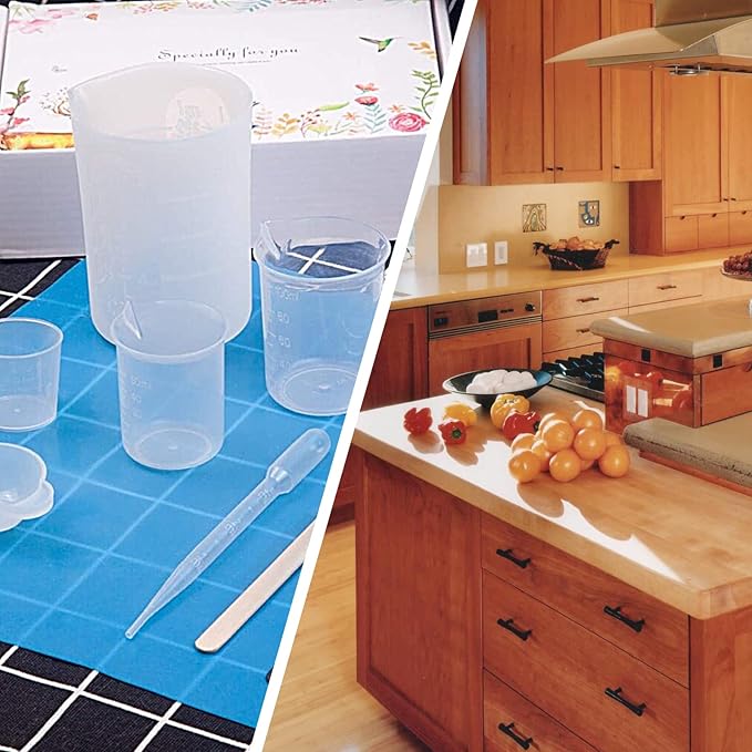 Waziaqoc 500ml/17.1oz Plastic Graduated Beaker (1 Pack), Transparent PP Measuring Cup Mixing Cup for Kitchen Lab