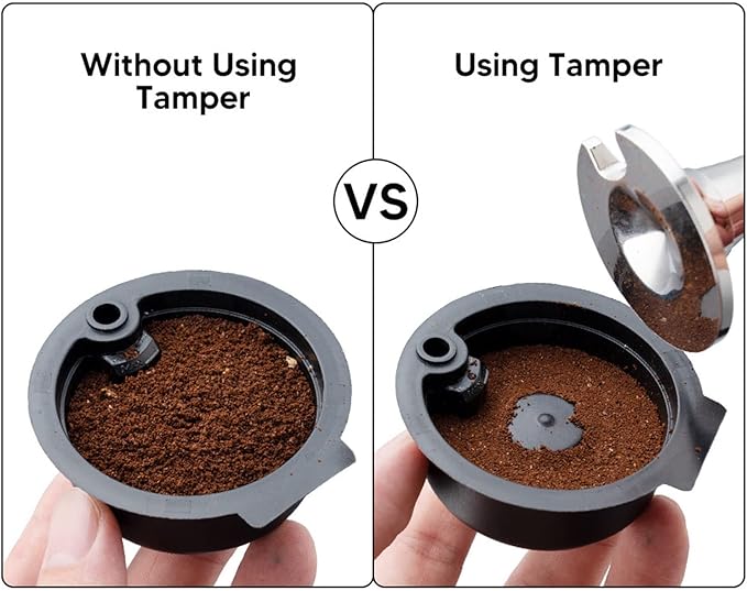 Tyenaza 51mm Stainless Steel Coffee Tamper, Ergonomic Easy to Clean Heavy Duty Coffee Tamper with Handle for Coffee Machines