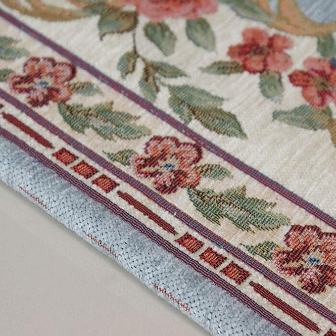 Rustic Floral Area Rugs for Living Room Bedroom Dinning Room, 2' x 3', Luxury Blue - Image 5