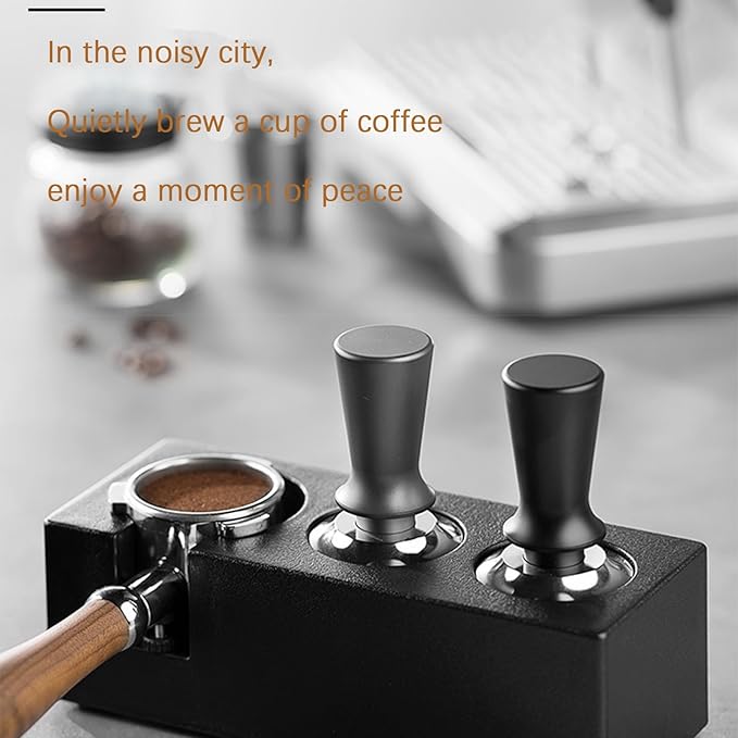 51mm Coffee Distributor and Tamper, Stainless Steel Coffee Tamper 51mm with Aluminum Alloy Handle, Professional Espresso Distributor Leveler Tool, Spring-loaded Tamper