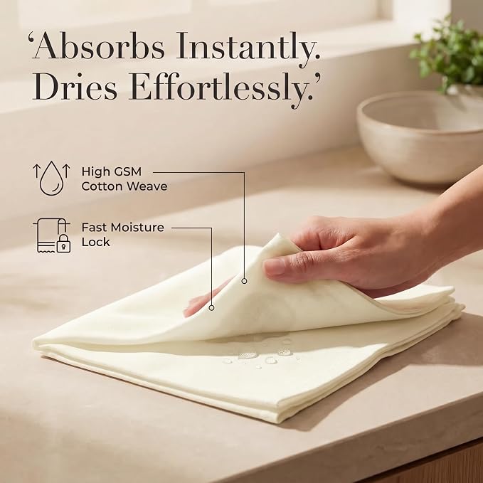 Urban Villa Cloth Napkins Cotton 20x20 (Set of 12) Ivory - Image 3