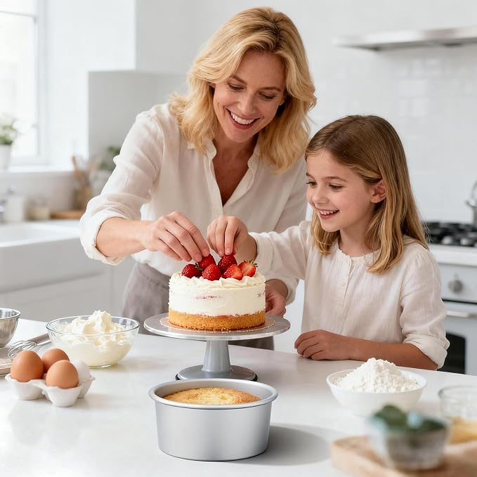 Beasea 6 Inch Cake Pans Set, 3 Pack Aluminum Alloy Round Cheesecake Pan with Removable Bottom, Small Cake Tin Mold for Baking Oven Bakeware - Image 7