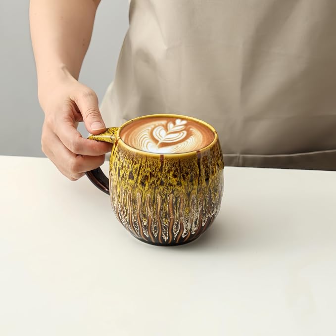 Large Ceramic Coffee Mug - 20oz Big Tea Cup, Yellow | Large Tea Mug, Microwave Safe, Dishwasher Safe - Image 5