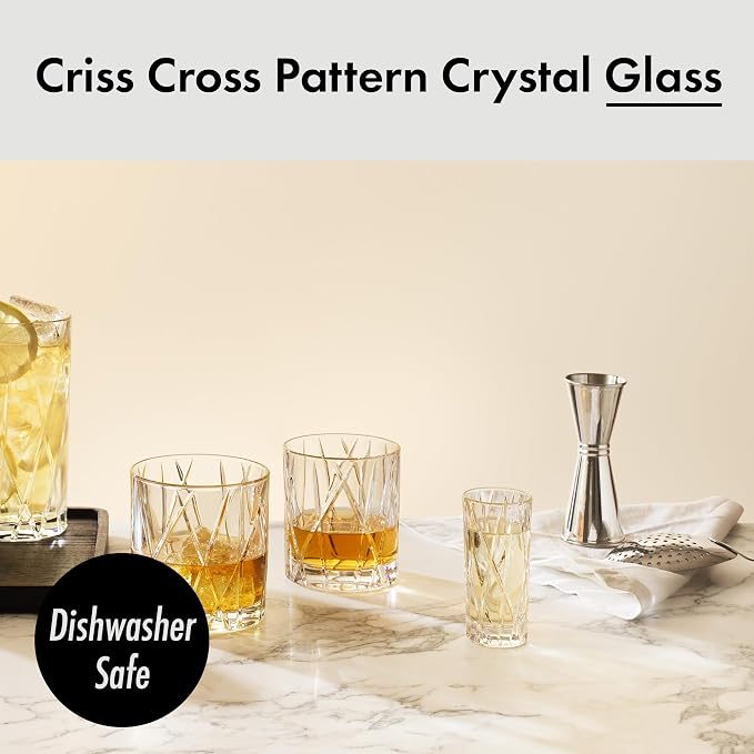 Orrefors City Shot Glasses with Heavy Base (Set of 2) - 1.7 Fl. Oz., Asymmetric Design - Crystal, Glassware for Spirits & Shots, Serving Tequila, Vodka, Whiskey, Dishwasher Safe - Image 5