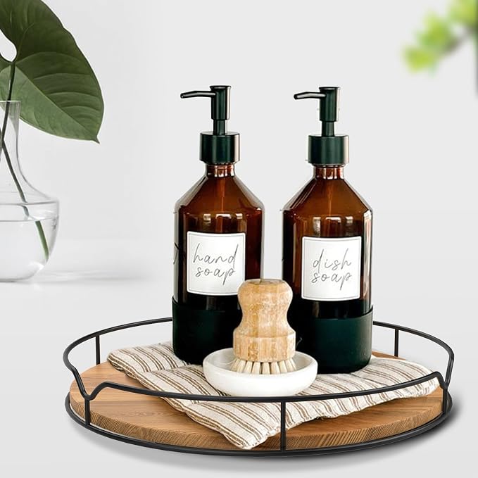Lazy Susan Turntable Organizer for Cabinet Pantry Kitchen Countertop Computer Cupboard, 14 inch by AXTEE