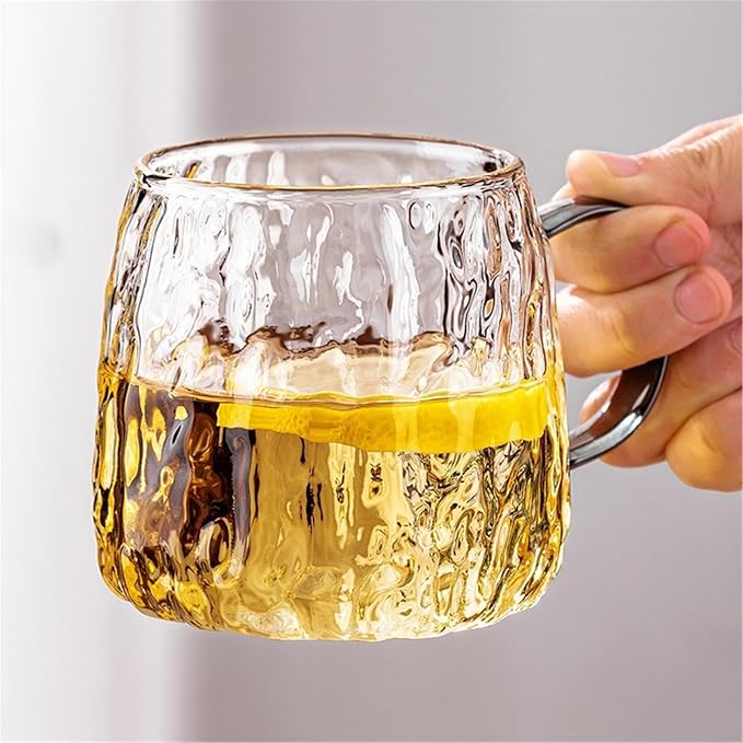 drinking glassware Glacier Texture Drinking Glasses Set with Handles - Image 3