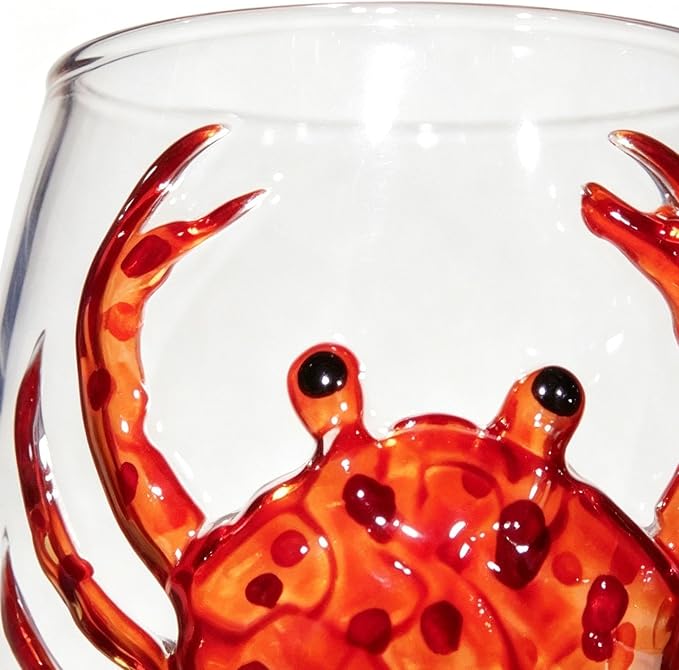 3D Blue Ring Octopus Glassware, Handmade Marine Wine Glass | Hand-Blown 3D Blue Ring Octopus Stemless Glass, Novelty Marine Life Drinking Tumbler, Beach Giftt - Image 6