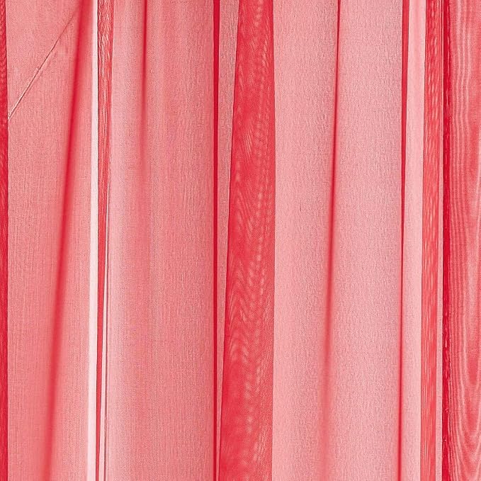 Warm Home Designs 55 x 216 Christmas Red Sheer Window Scarf. AM Red 216" | Extra Long Window Scarves Valances are Great As Wedding Arch Draping Fabric, Bed Canopy Or for Decorative Project. - Image 2