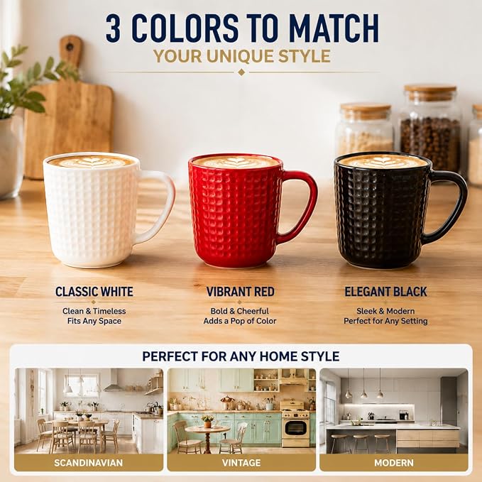 Large Coffee Mugs, 20 oz Ceramic Coffee Cups with Handle, 2PCS, White | Porcelain Big Coffee Mug for Office & Home, Latte Cocoa, Microwave & Dishwasher Safe, Lead-Free, Wedding & Housewarming Gift - Image 7