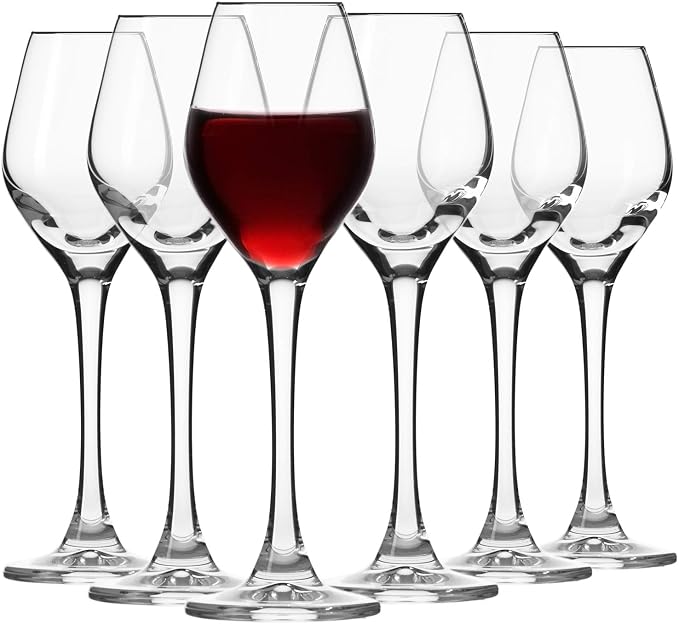KROSNO Liqueur Glasses Set of 6, 2.0 oz, Splendour Collection | Drinking Glasses, Shot Tequila Grappa Glassware, Lead-Free Crystal, Dishwasher Safe by Krosno