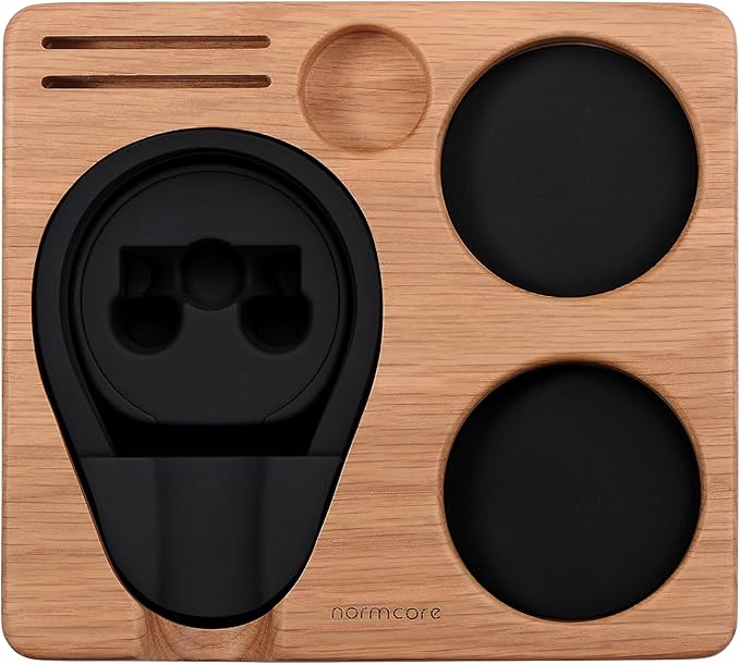Normcore Espresso Tamping Station, Wooden Espresso Tamper Station, Solid American White OAK Wood Tamper Holder For 51mm 54mm Espresso Machine Accessories