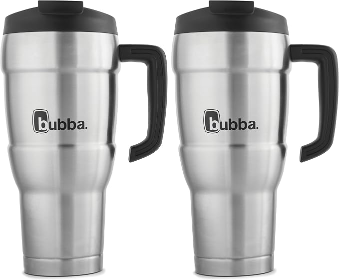 Bubba Hero XL, Vacuum-Insulated Stainless Steel Travel Mug, 30oz., Stainless Steel |(Pack of 2) by bubbabrands