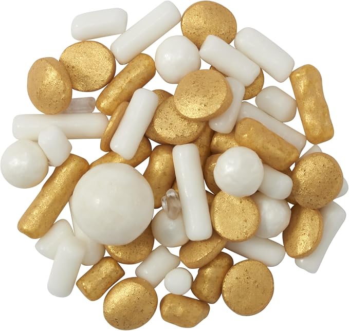 DecoPac Gold Celebration Wishes Fusion Mix Sprinkles, 26oz, Shaped Candy Sprinkles in Handheld Container, Edible Decorations For Celebration Cakes, Cupcakes, Cookies and Donuts - Image 6