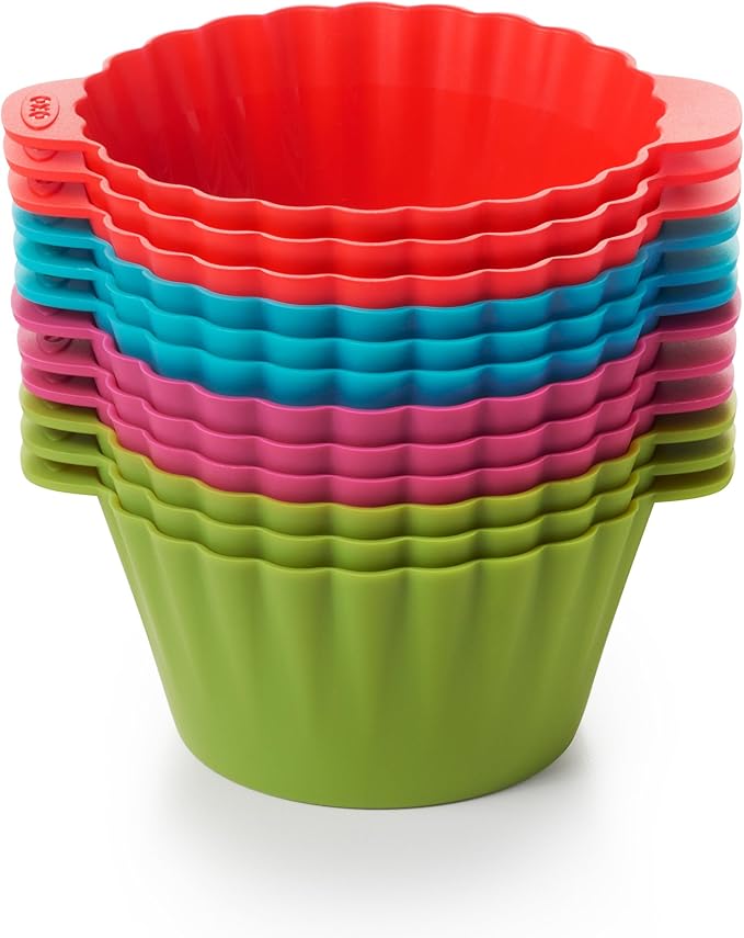 OXO Good Grips Silicone Baking Cups, Pack of 12, Reusable, BPA-Free, Dishwasher Safe, Non-Stick, Food Grade, Cupcake Cups, Muffin Cups, Cupcake Liners, Muffin Liners - Image 11