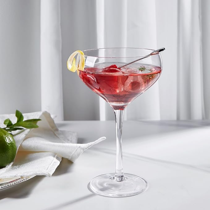 Royalrose Premium Delight 10.8 oz Martini Glasses Set of 4 (Coupe Glasses) | Cocktail Glasses for Wine, Mixed Drinks, Sparkling Water, Elegant Drinkware for Entertaining or Daily Use - Image 2