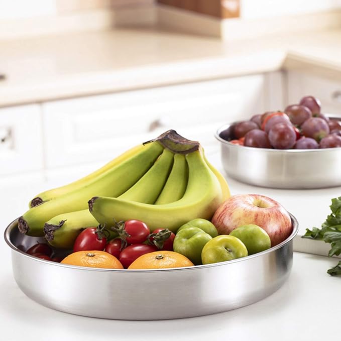 P&P CHEF 11 Inch Cake Pan Set of 4, Stainless Steel Round Cake Pans Tins | Baking Round Cake Bakeware for Birthday Wedding, Leak-proof & Mirror Finish & Easy Releasing, Dishwasher Safe - Image 7