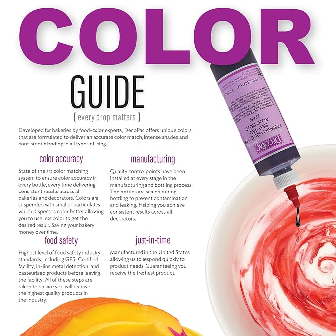 DecoPac Premium Gel Food Coloring | Neon Bright Orange Food Coloring For Baking | 8oz | Color Buttercream, Fondant, Frosting & Piping Gel, Food Safe, Highly Concentrated Gel, 8 oz - Neon Bright Orange