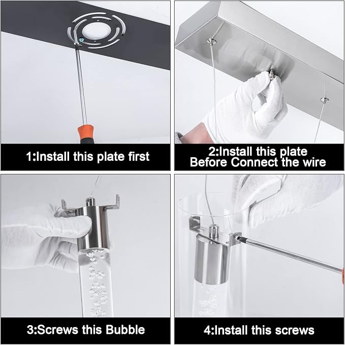 Dimmable Kitchen Pendant Lights, Brushed Nickel Remote Control led Pendant Lighting,3D Modern Pendant Light for Kitchen Dinning Room, Living Room, Corridor, Cafe bar, Club, Restaurant - Image 4