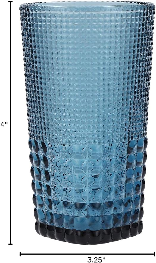 Fortessa Malcolm Double Old Fashioned Cocktail Glass 6 Pack, 11.5-Ounce, Cornflower Blue - Image 7
