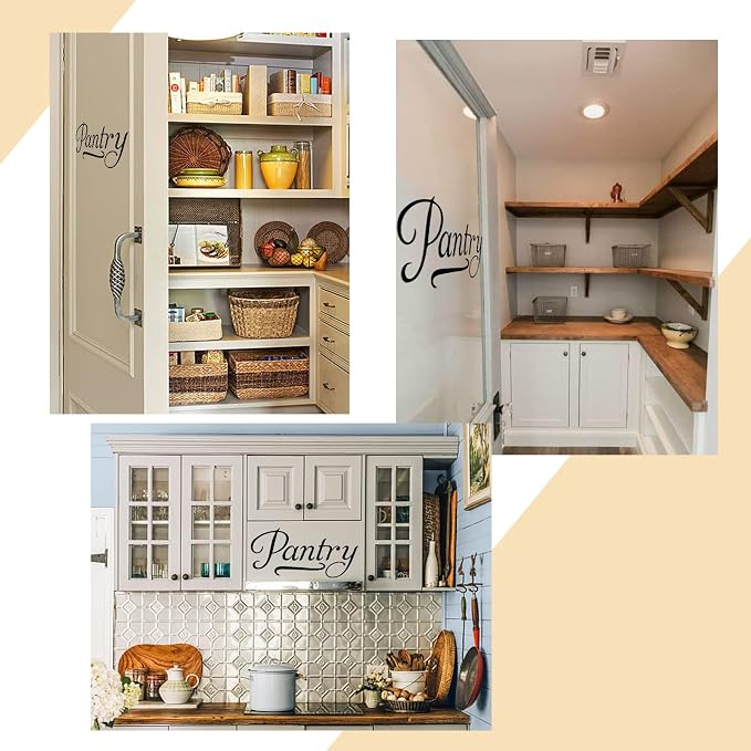 SUPERDANT Pantry Door Sign Sticker Pantry Room Wall Decals Kitchen Vinyl Glass & Door Wall DIY Art Quote Decor for Home Kitchen Restaurant Coffee Shop Store 14.1x6.9in - Image 5