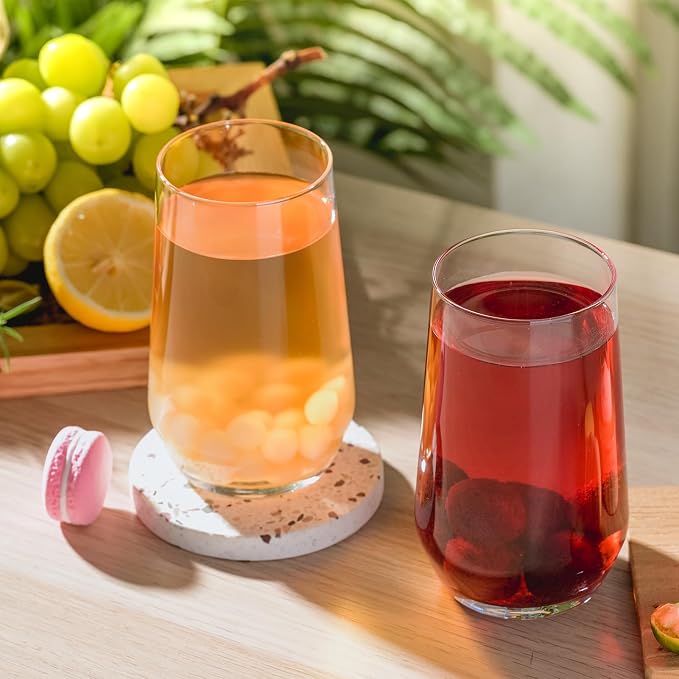 Wlasss Drinking Glasses Set of 6, 16.4 oz Crystal Water Glasses,Tall Glass Cups,Highball Glass for Cocktail,Juice,Mojito,Iced Tea,Kitchen and Bar Glassware,Gifts for Christmas - Image 3