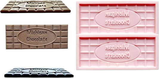 Personalized Chocolate Bar Silicone Mold, Thin Bar Design, Food-Grade, Custom Text Silicone Mold for DIY Handmade Candy or Wax Melt Snap Bars, Made in the USA (2)