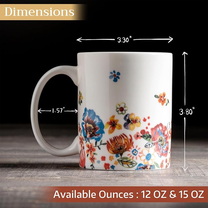 Maison d' Hermine Coffee Mug with Handles Tea Cups (15 Ounce, Pack of 1) - Image 4