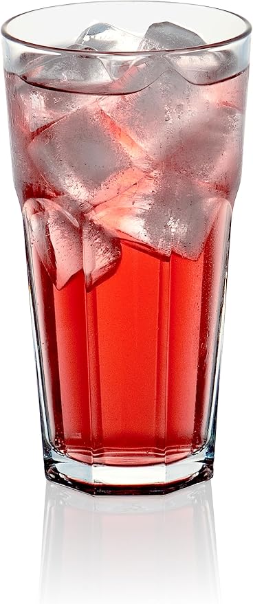 Red Co. Set of 4 Clear Glass 22 Fl Oz Drinking Highball Tumblers for Water, Juice, Beer, Cocktails - Image 7
