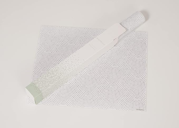 Mintrico placemat for Dining Table Set of 2 Silicone Heat Resistant Non Slip (Fans) - Image 7