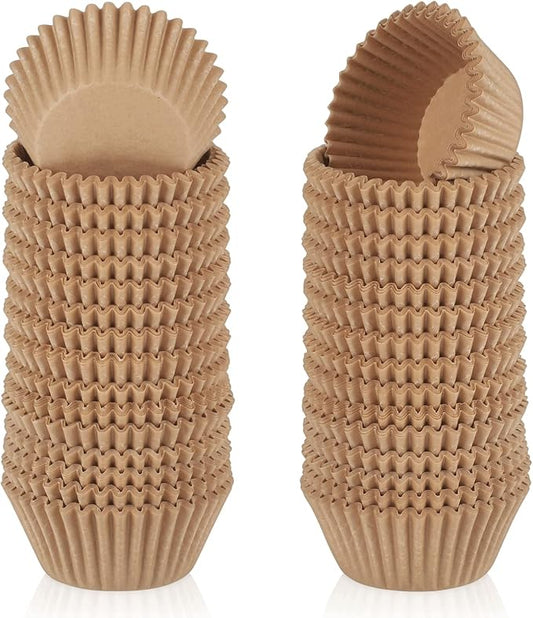 Caperci 500 Count Mini Cupcake Liners Natural Muffin Liners Greaseproof No Smell Small Cupcake Wrappers Baking Cups by Caperci