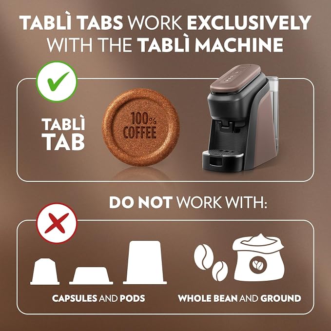 Lavazza Tabli Espresso Machine, works with 100% Coffee Tabs (Black) | Single-serve espresso system. Tabli 100% Coffee Tabs compatibility. Easily brew an espresso, lungo, or double shot. - Image 4